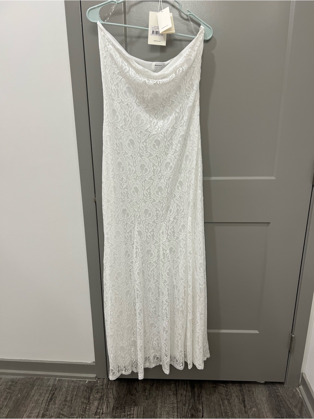 Peppermayo White Lace Maxi Dress